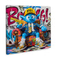 Pop Art Smurf personaggio blu con stile boss quadro