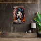 Pop Art street art cantante ritratto microfono graffiti quadro