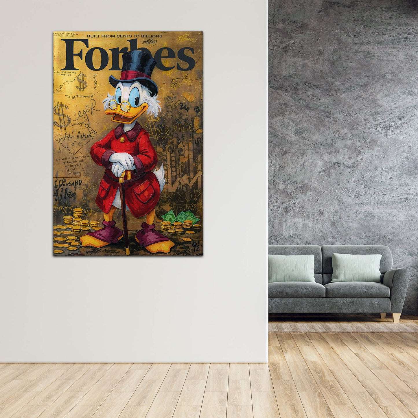 Pop Art paperone ricco soldi business quadro