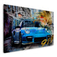 Porsche blu urbano sport design moderno quadro