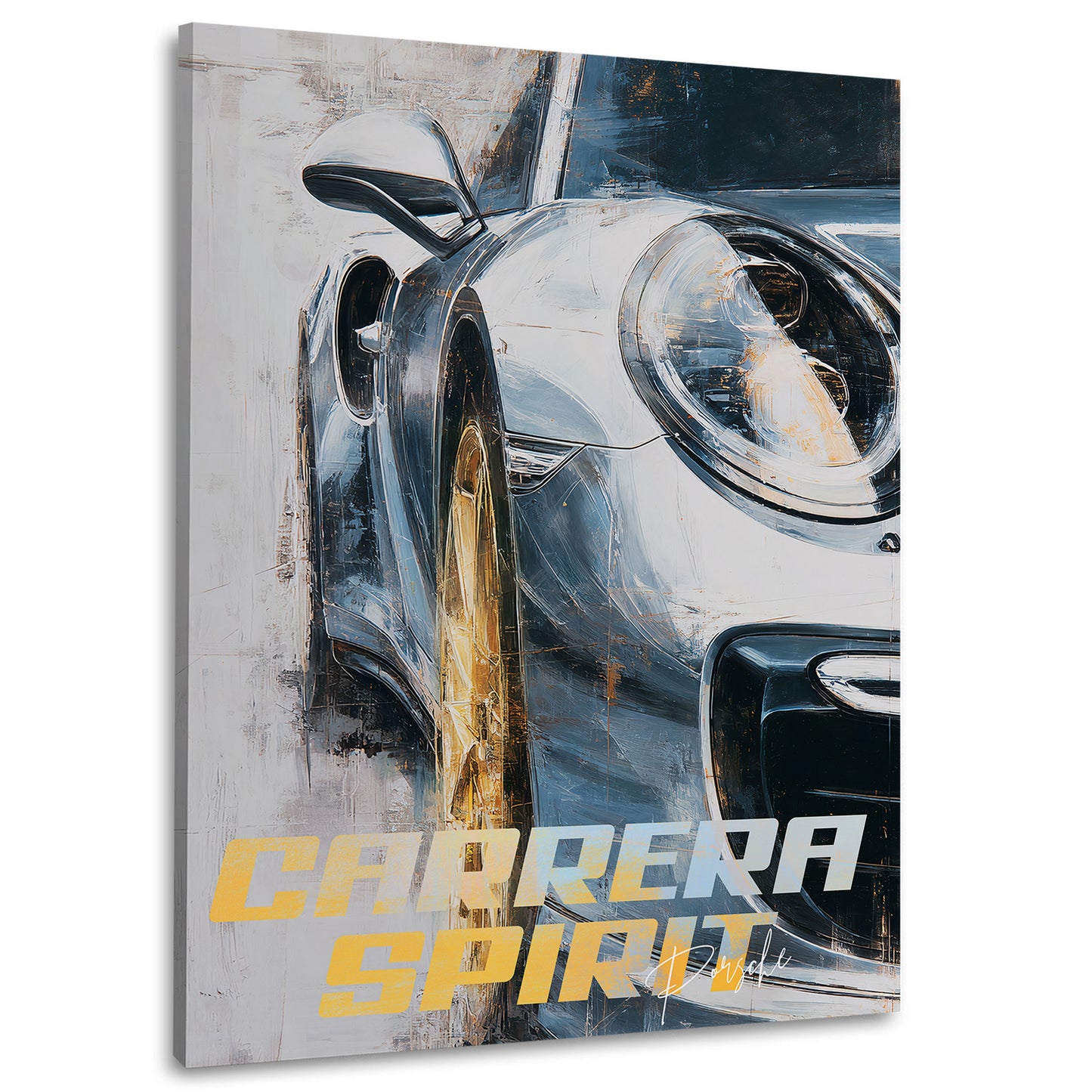 Porsche Carrera auto sportivo arte dettaglio quadro