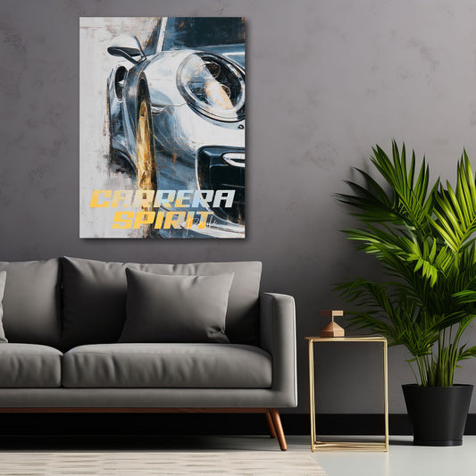 Porsche Carrera auto sportivo arte dettaglio quadro