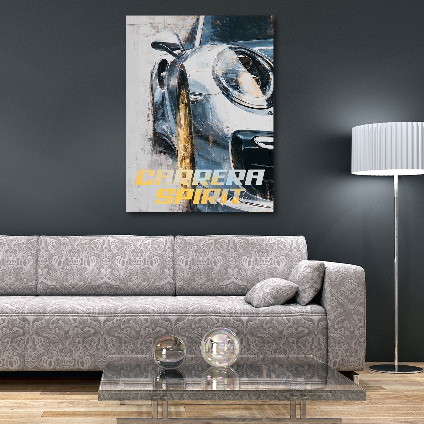 Porsche Carrera auto sportivo arte dettaglio quadro