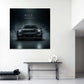 Porsche nera con scritta Rule Your World motivazionale quadro