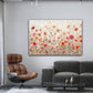 Prato papaveri colorati dipinto dai colori vivaci quadro