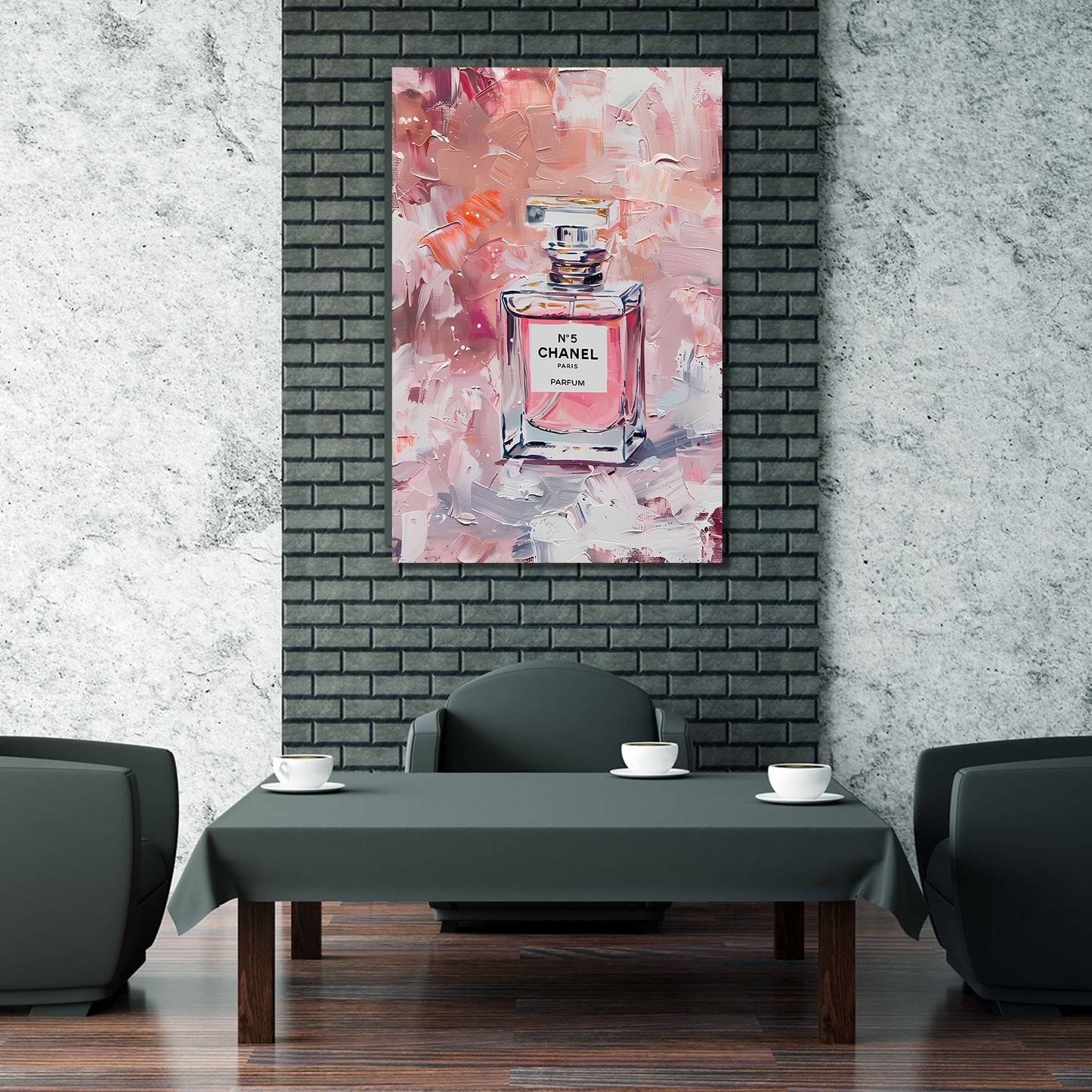 Profumo rosa chanel eleganza arte moderna quadro