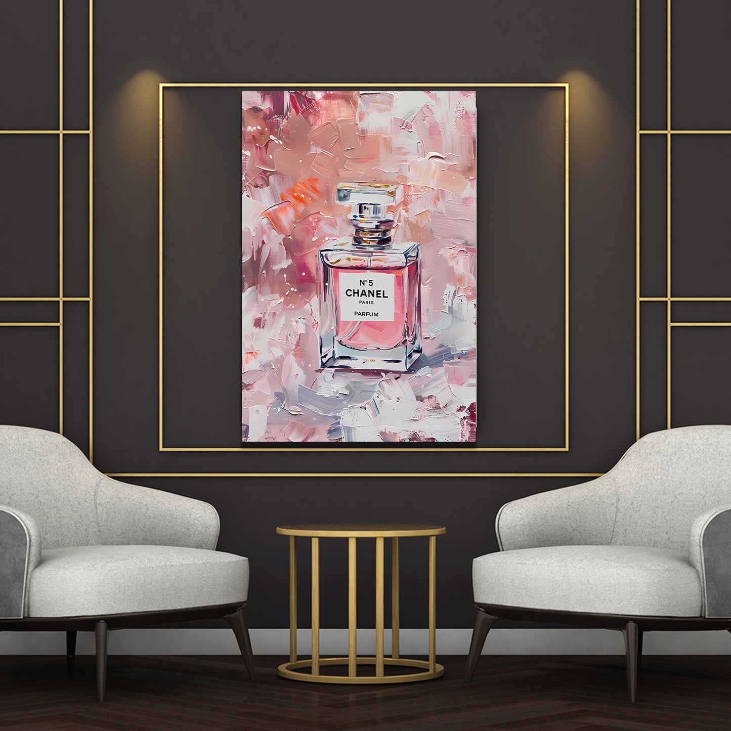 Profumo rosa chanel eleganza arte moderna quadro