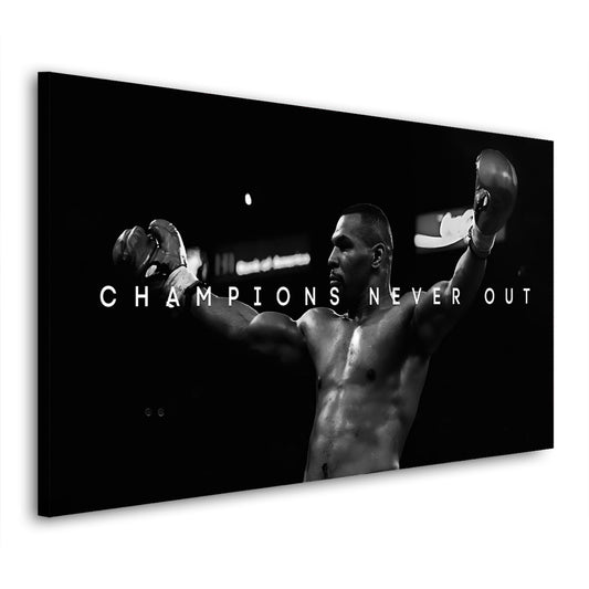 Pugile citazione champions never out motivazione quadro