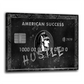 Quadro motivazionale Hustle Silver Soldi e Mindset