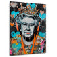 Queen con cuffie e corona in stile Graffiti Pop Art quadro