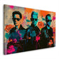 Ritratto Depeche Mode stile pop art colorato uomini quadro