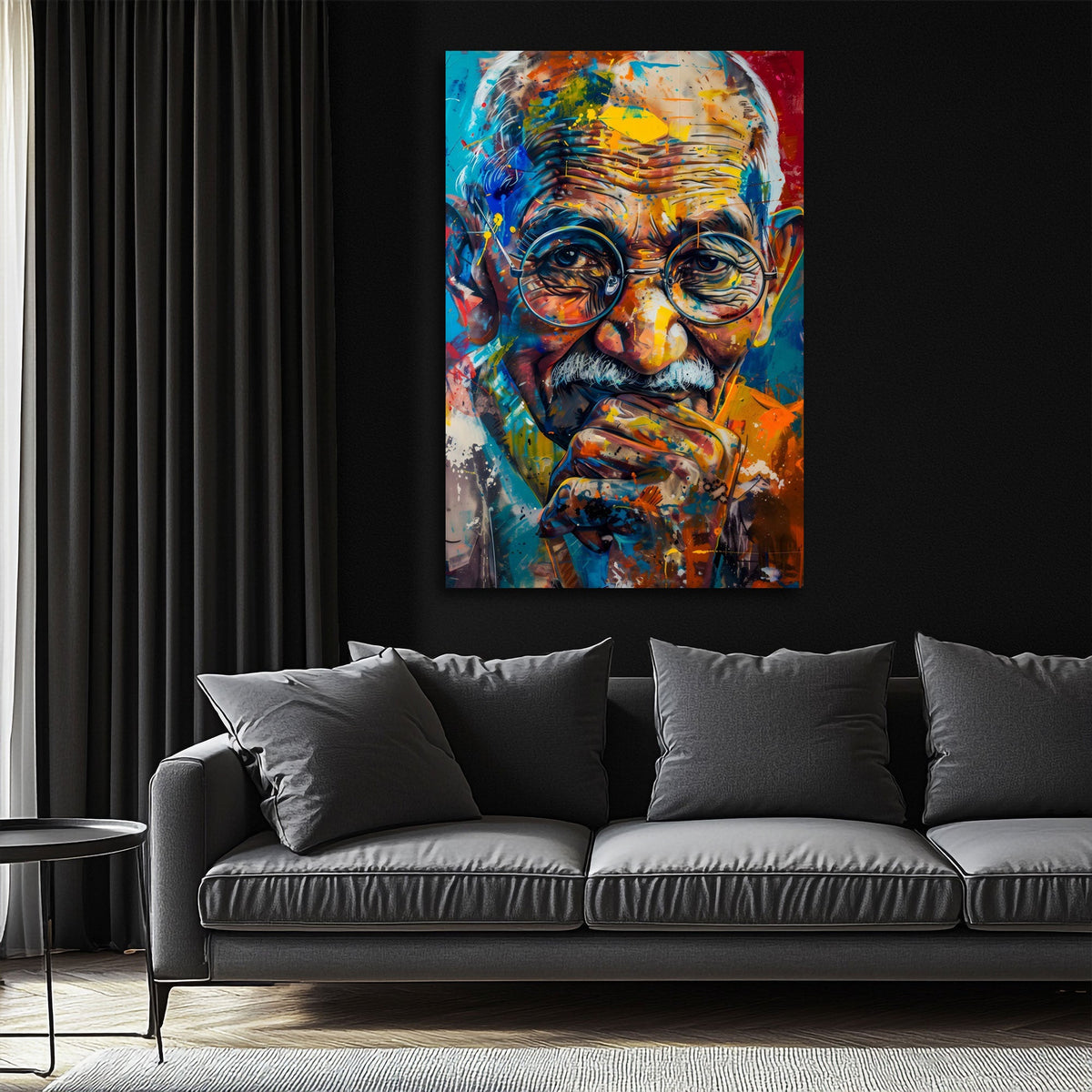 Quadro Gandhi moderno ambientato