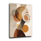 Ritratto femminile profilo astratto colori caldi circolari quadro