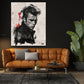 Ritratto James bianco nero uomo ribelle giacca pelle quadro