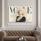 Ritratto Marilyn elegante stile rivista moda quadro