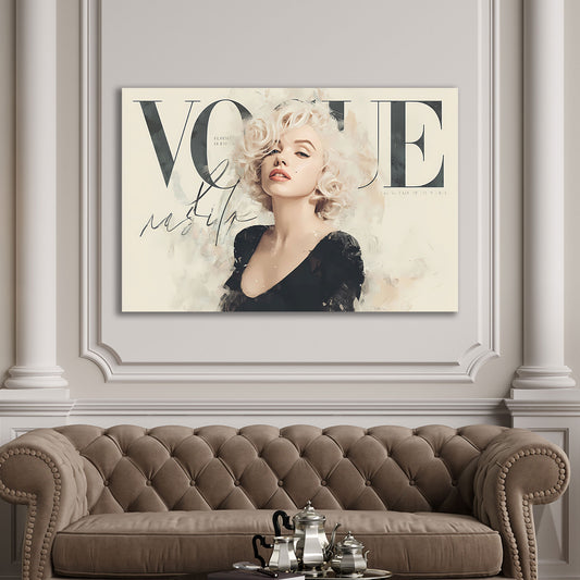 Ritratto Marilyn elegante stile rivista moda quadro