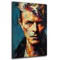 Ritratto pop art di Bowie espressivo e colorato quadro