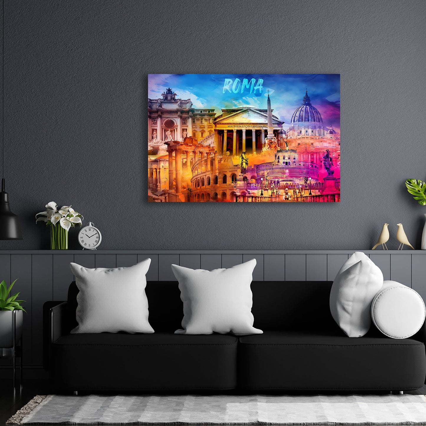 Roma Pop Art colosseo san pietro pantheon monumenti quadro