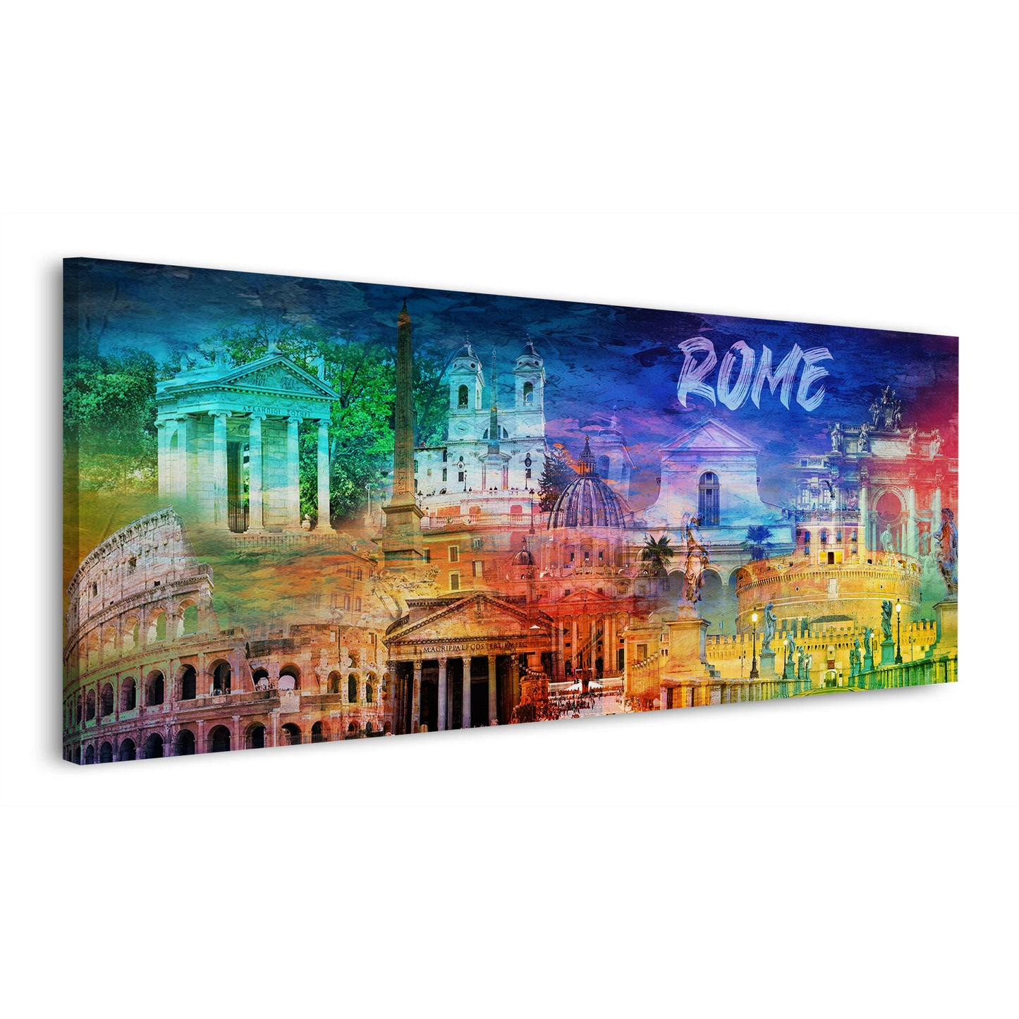 Roma Pop Art colosseo san pietro scalinata spagna quadro