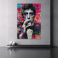 Scarface in stile pop art graffiti ritratto intenso neon quadro