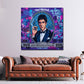 Quadro quadrato Scarface 100 dollari appeso in ufficio