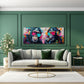Scimpanzé con occhiali da sole colorati panorama quadro