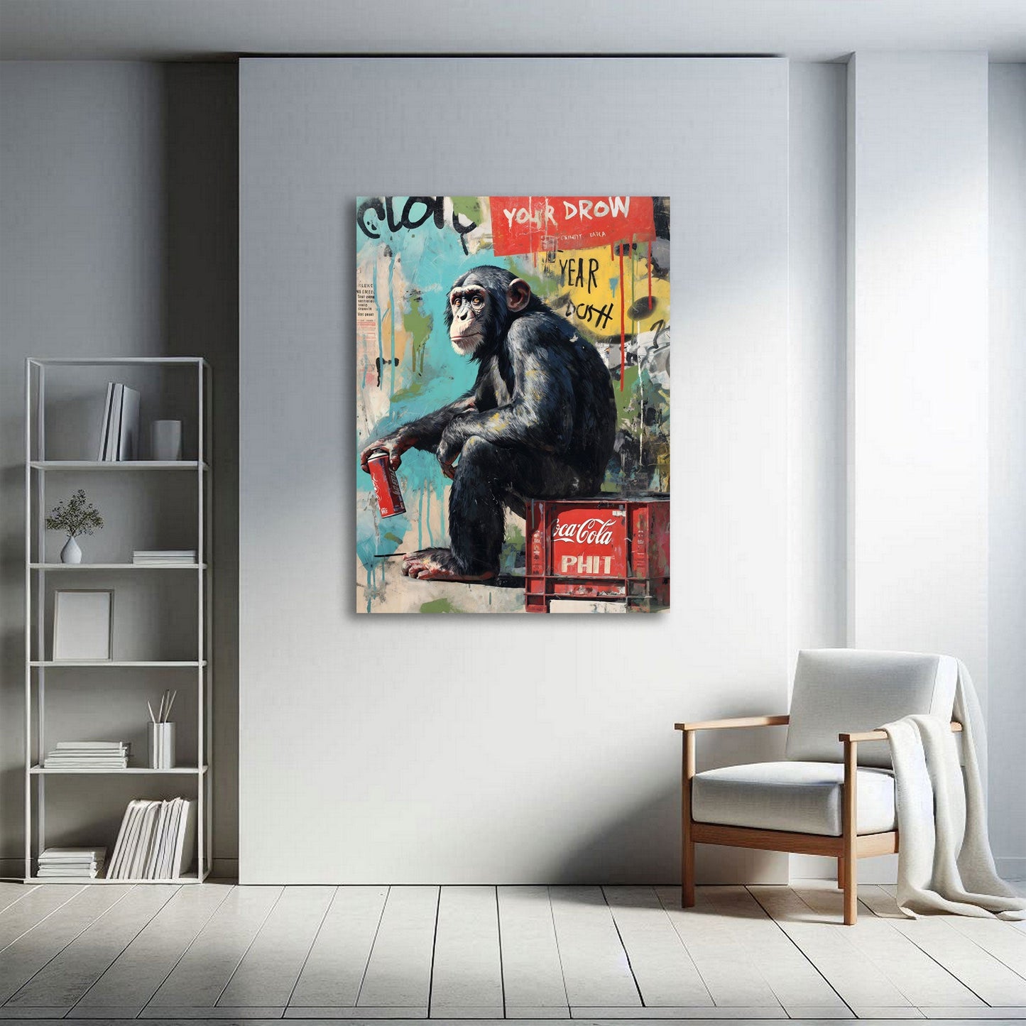 Scimpanze graffiti Coca-Cola di elegante fattura quadro