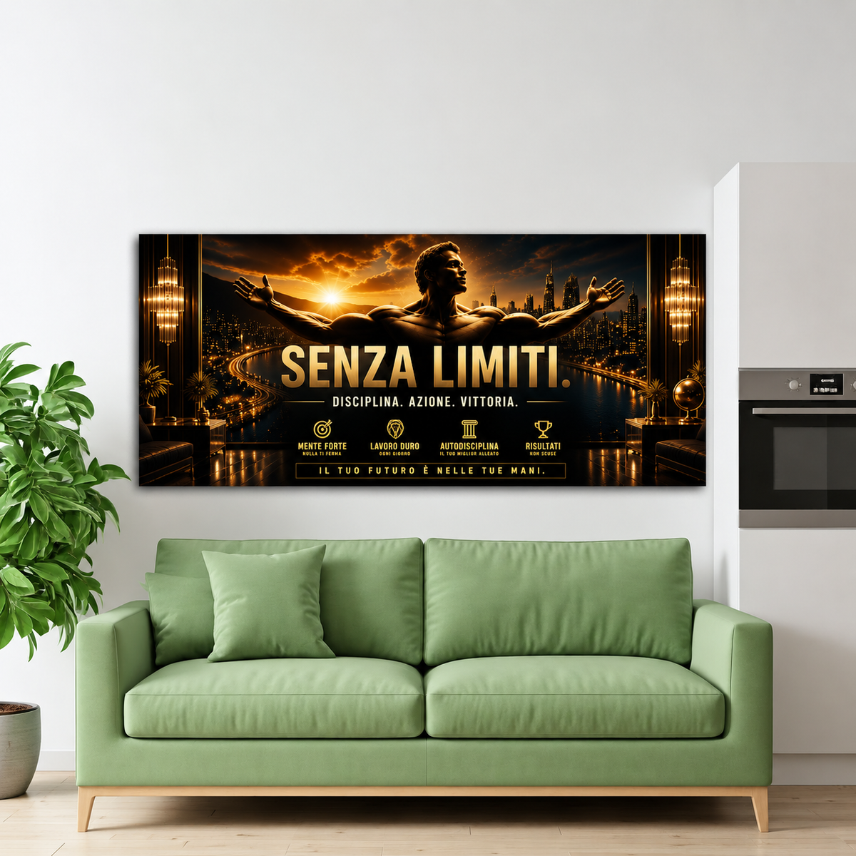 Quadro motivazionale senza limiti ambientato