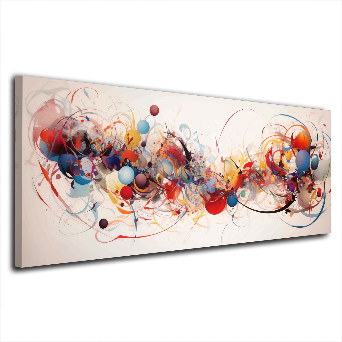 Sfere astratte linee vortici arte dinamica quadro