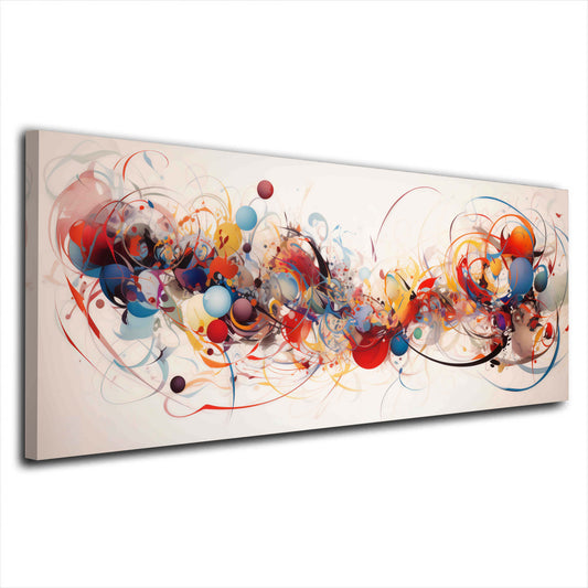 Sfere astratte linee vortici arte dinamica quadro