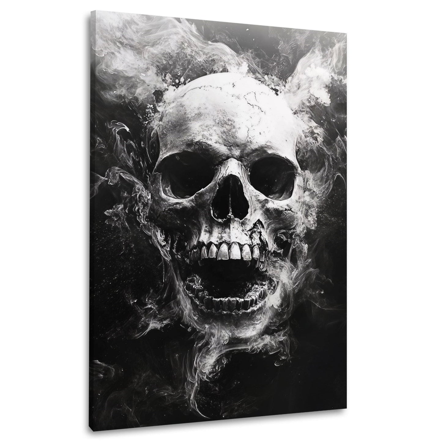 Skull espressivo drammatico con colori brillanti quadro