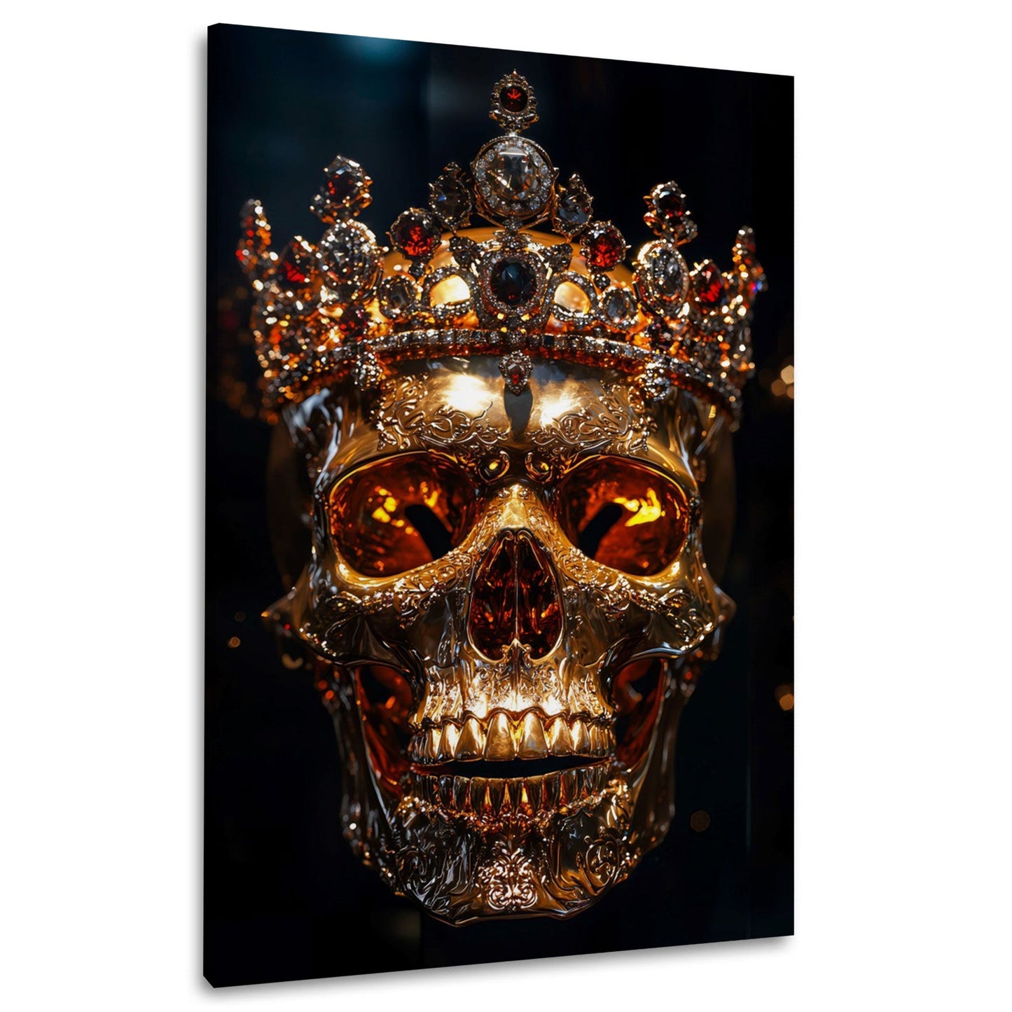 Skull king fuoco astratto in stile contemporaneo quadro