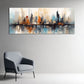 Skyline astratta città colori moderni riflesso quadro
