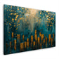 Skyline oro astratta moderna di elegante fattura quadro