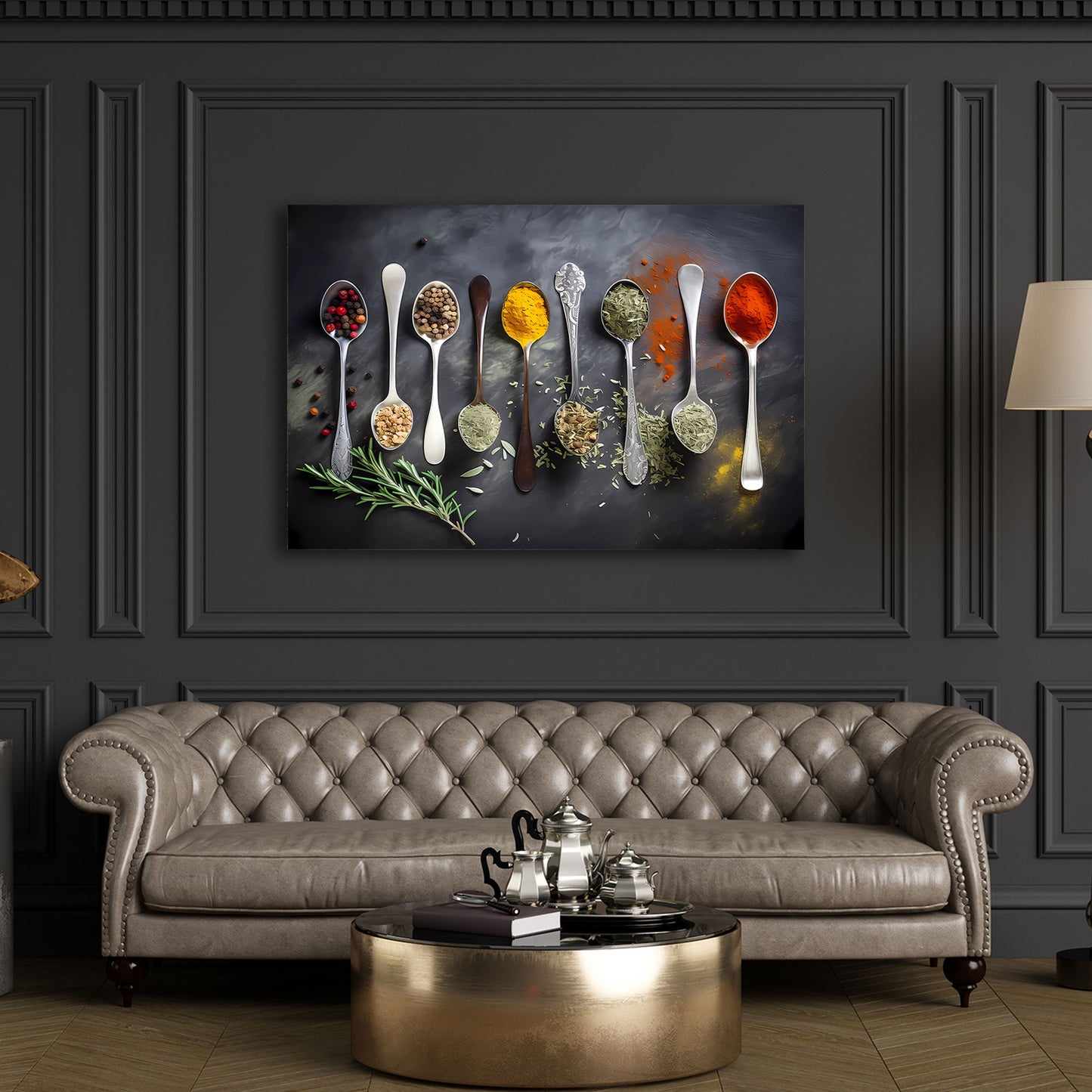 Spezie colorate arte da cucina moderna quadro