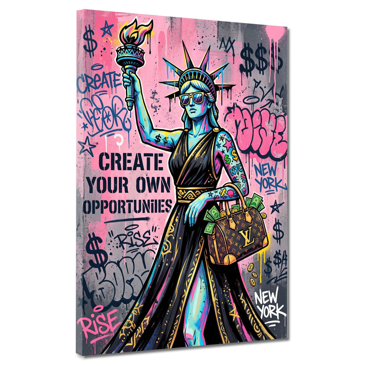 Statua della Libertà con borsa di lusso New York Pop Art quadro