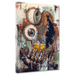 Steampunk Teschio Whisky Ingranaggi Abstract moderno quadro