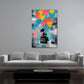 Street Art bambina palloncini cuori colorati amore quadro