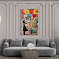 Street art bambina palloncino cuore amore sogno grande quadro