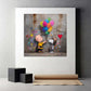 Street art comic amicizia con palloncini e graffiti quadro