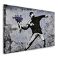 Street Art lanciatore di fiori protesta quadro