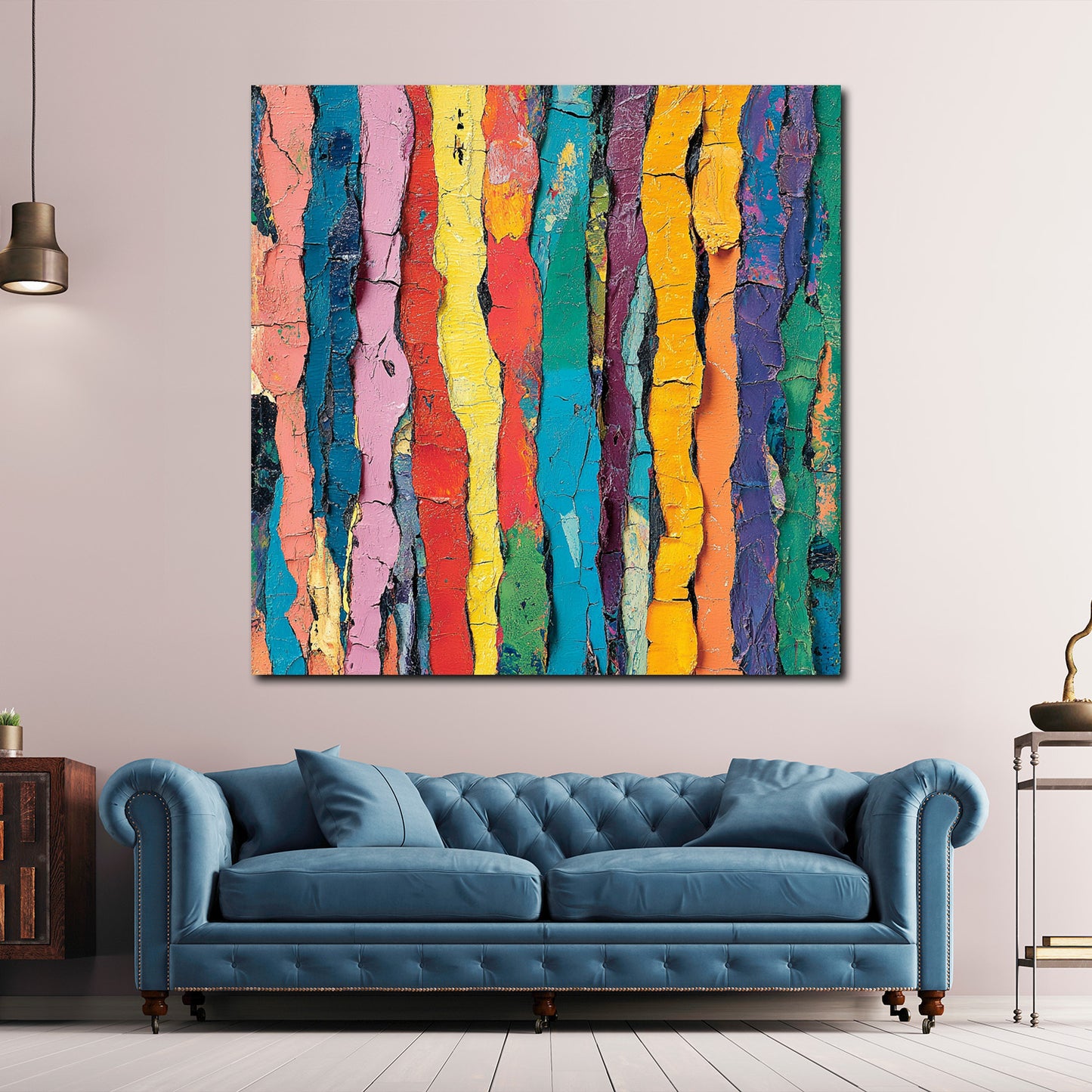 Strutture astratte linee verticali quadro