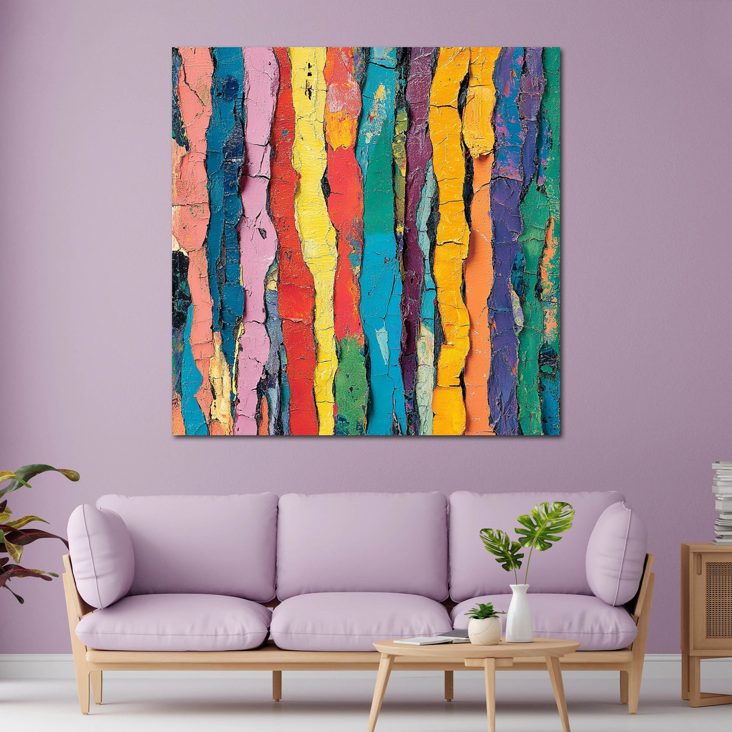 Strutture astratte linee verticali quadro