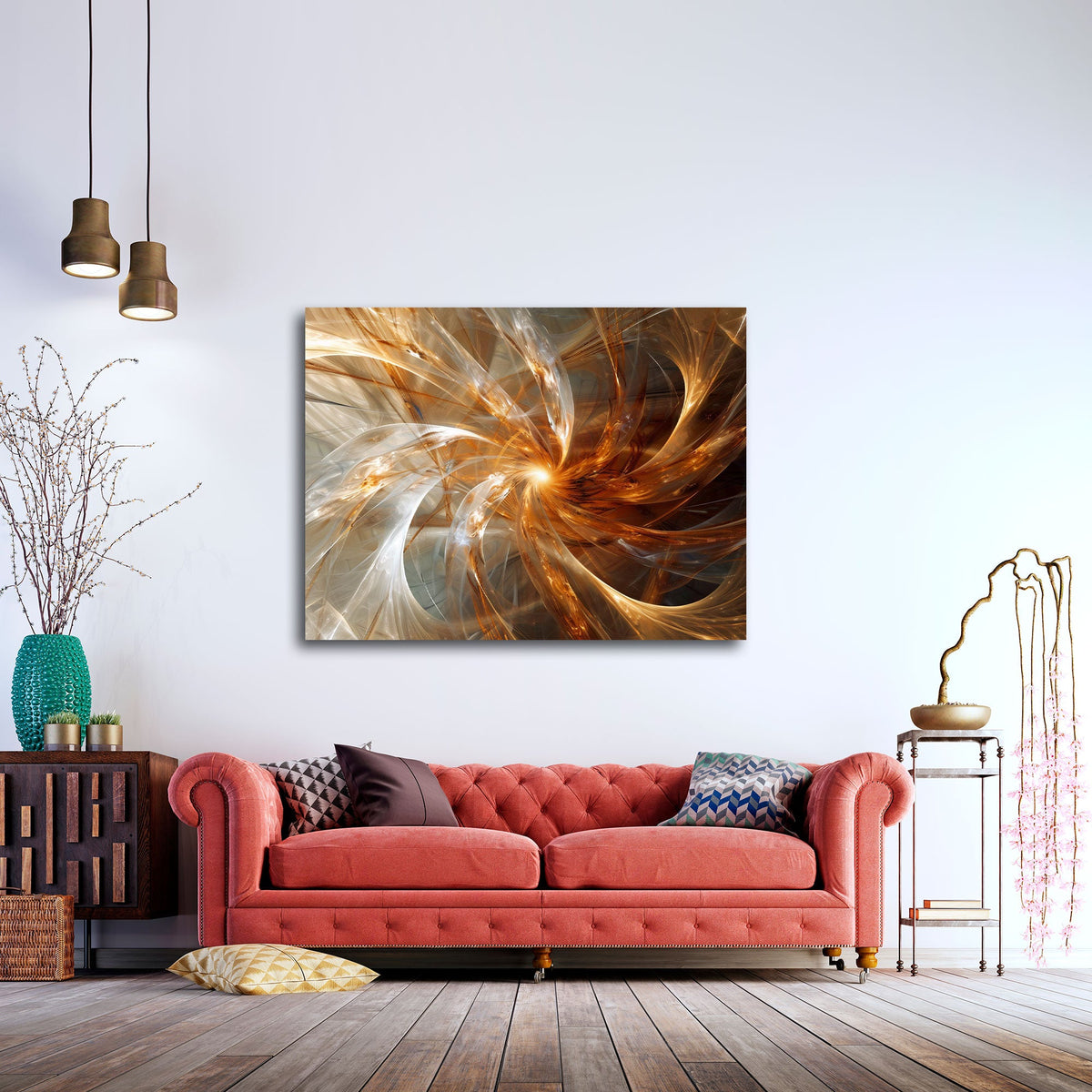 Quadro strutture di luce ambientato