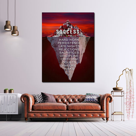 Success motivazione duro lavoro disciplina sacrifici quadro