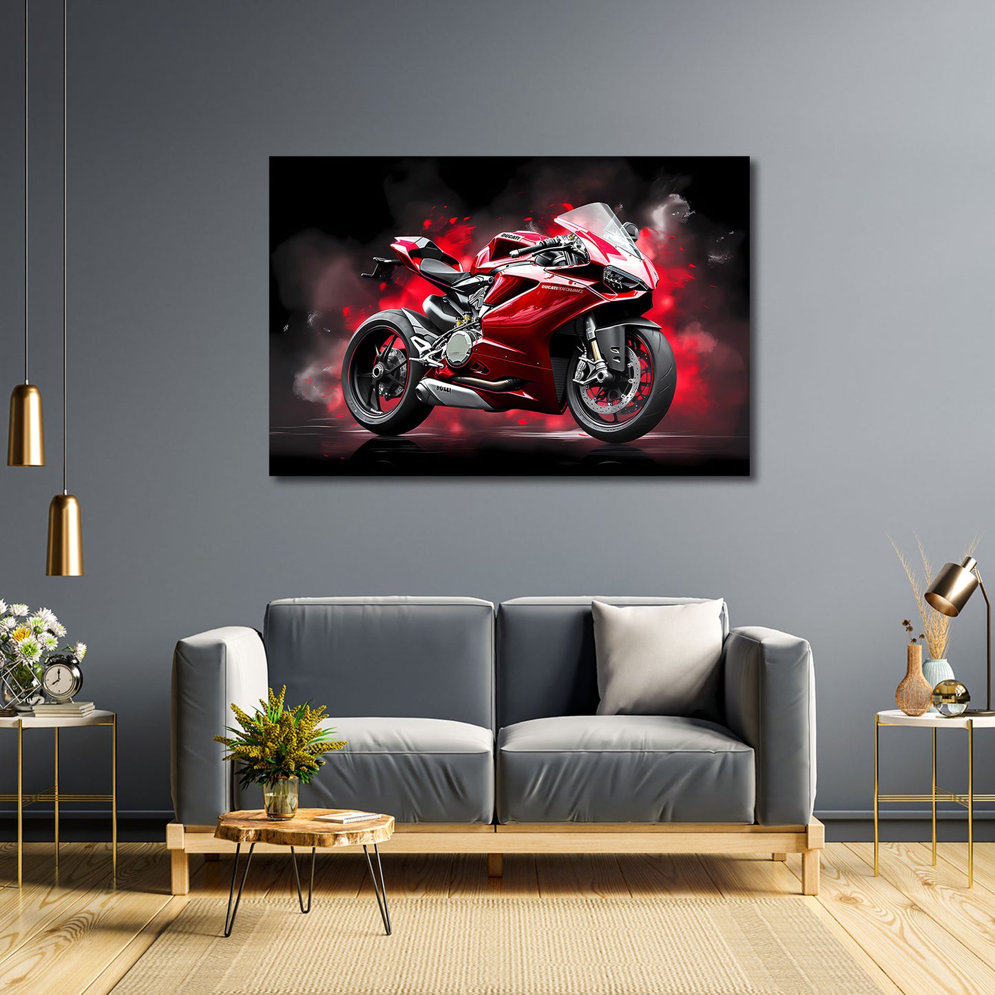 Superbike rosso fuoco velocità potenza quadro