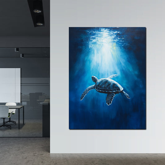 Tartaruga marina luce oceano blu quadro