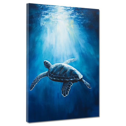 Tartaruga marina luce oceano blu quadro