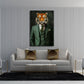 Tigre in completo verde a tre pezzi da vero gentleman quadro
