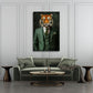 Tigre in completo verde a tre pezzi da vero gentleman quadro